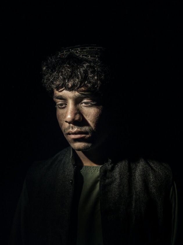 © Adam Ferguson. Abdul Ghafar, 19, was displaced by fighting in Helmand Province. His eight-year-old sister was killed by a rocket that hit his home. Afghanistan, 2016