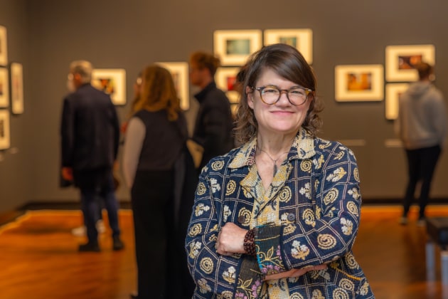 Image: Tim Levy, Anne O&rsquo;Hehir at the Nan Goldin exhibition NGA.