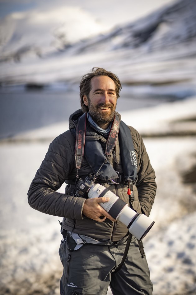 In his 'happy-place'. Captured on the remote Svalbard Archipelago on a photographic expedition he was leading in the Arctic Circle.