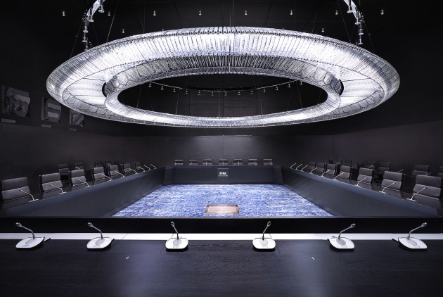 &copy; Luca Zanier. FIFA | Executive Committee Zurich 2013, from the Corridors or Power series 2013, pigment inkjet print, 86 x 126 x 2.8 cm.