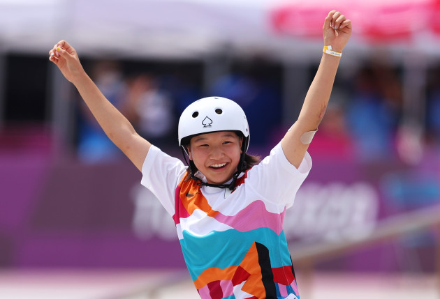 Image by Patrick Smith/Getty Images, Skateboarding - Olympics Day: 4. Before these Olympic Games kicked off, I wondered who the next big star would be to break through and put their name on the proverbial map. On Monday, Japan’s 13-year old skateboarder Momiji Nishiya became one of the youngest gold medalists in Olympics history as she shocked the world and won the inaugural Women’s Street Final. In this photo, Getty Images Staff Photographer Patrick Smith perfectly captures the Nishiya’s joy when she realizes she’s secured the gold.