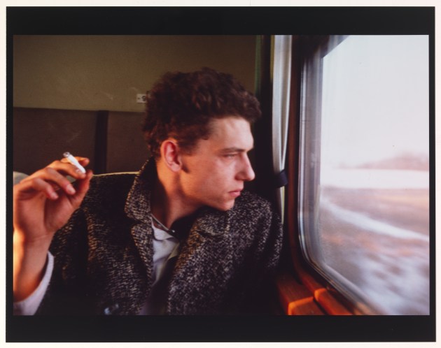 Image: Nan Goldin, Dieter on the train, Sweden, 1984. (Supplied by NGA)