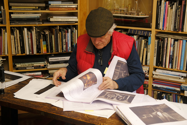 Peter Adams proofing 'A Few of the Legends'.