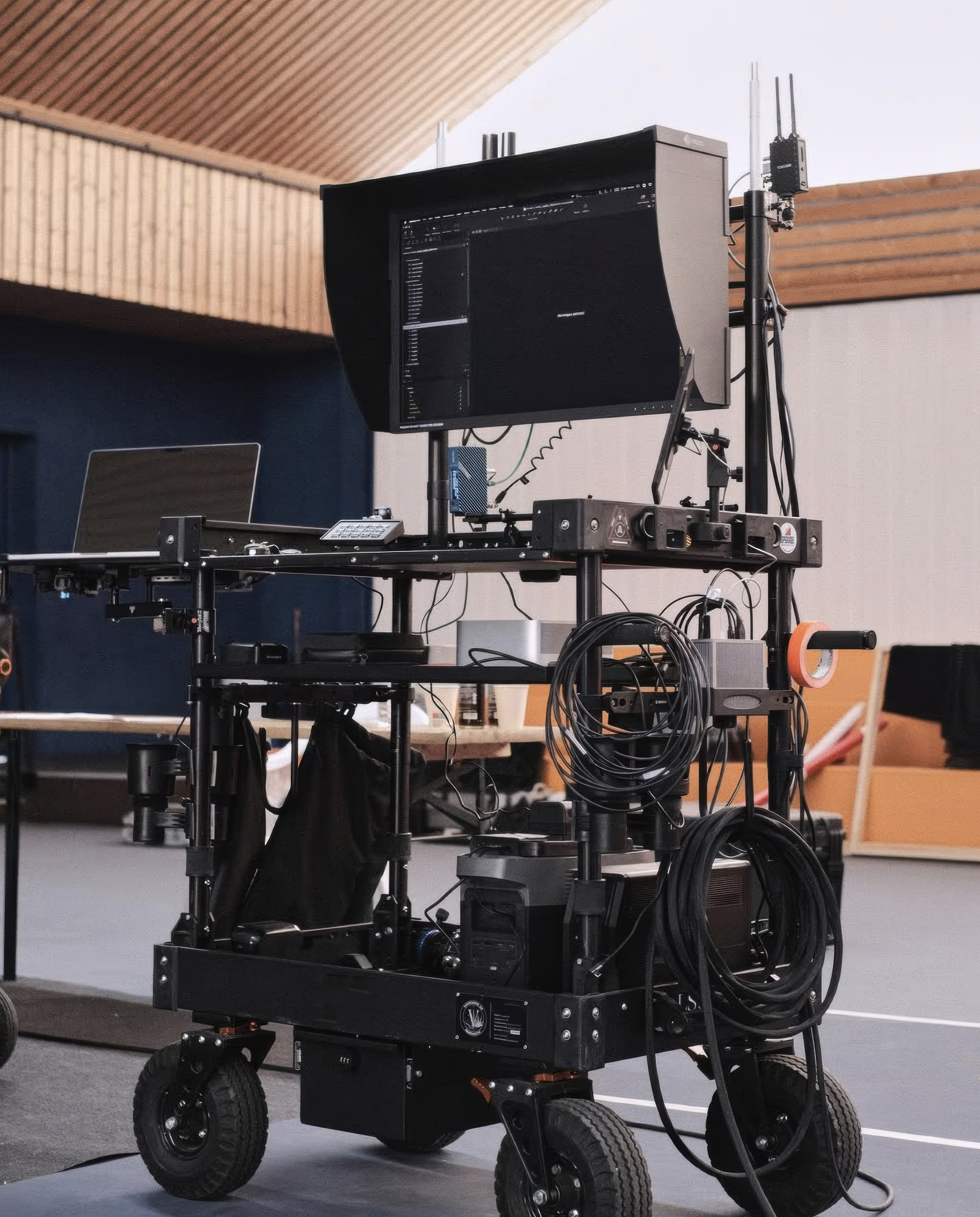 Literally having all your equipment ready to roll. Camera carts can cost anywhere from $1,500 – $5,000. And then there is the other $10,000+ spent on high-end laptop, monitor and assorted gadgets.