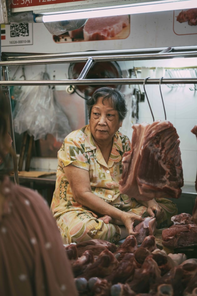 The sitting butcher. Saigon, Vietnam. Image: Francesca Donnoli
