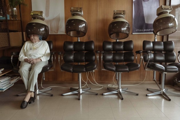 Ms Young, 92 years old. Visiting the Maria&rsquo;s salon in Reservoir, Melbourne where she has been a customer for over 50 years. Image: Francesca Donnoli